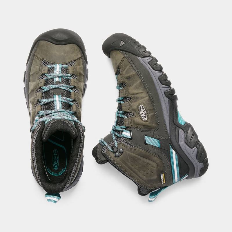 Keen Targhee III Waterproof Mid - Kadın Trekking Bot - Zeytin Yeşili/Mavi - Turkey (561427AQF)